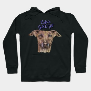 life's great / life's greyt greyhound pun Hoodie